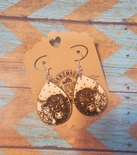 Load image into Gallery viewer, Highland cow teardrop earrings
