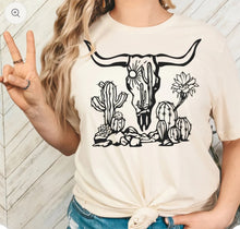 Load image into Gallery viewer, Skull and Cactus Tshirt
