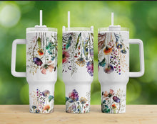 Load image into Gallery viewer, 40 ounce colored sublimation tumbler with handle
